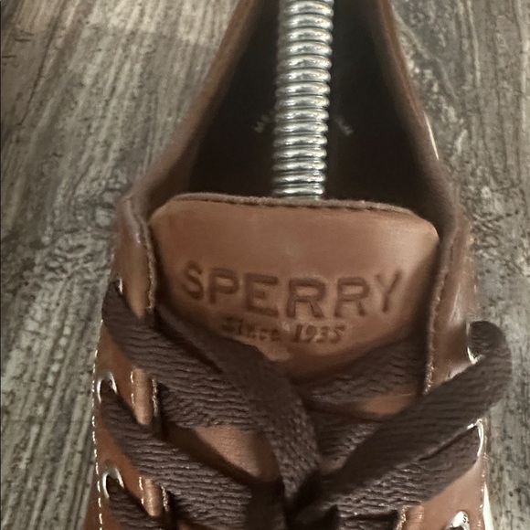 Sperry Men's Brown Leather Sneakers size 9.5m - Picture 6 of 12